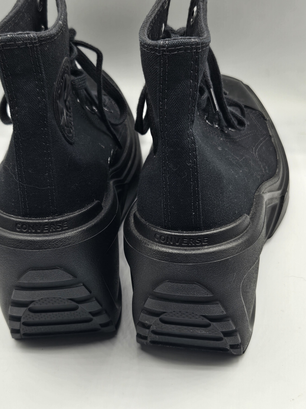 Converse Chuck 70 De Luxe Wedge High Top Triple Black Platform Sneakers Women’s - Picture 8 of 9